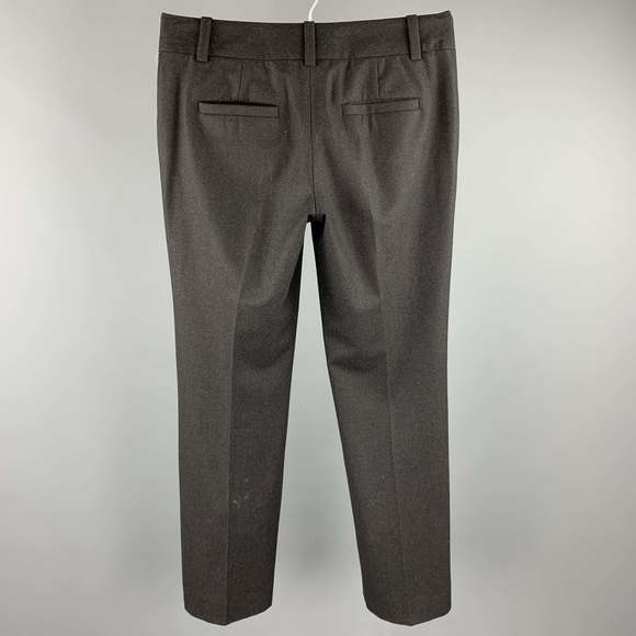 CELINE Charcoal Wool Wide Leg Dress Pants - Picture 3 of 5